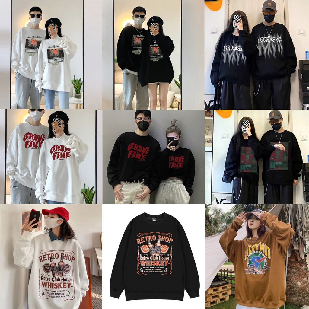 Áo Sweater Tay Dài Dáng Rộng In Họa Tiết Kiểu Hip-hop Mỹ Thời Trang 2022 Cho Nam Và Nữ