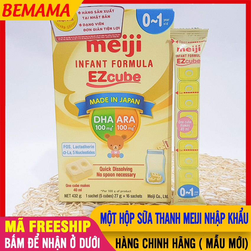 [Hộp 16 Thanh] Meiji Thanh 27g - Sữa Meiji Thanh Nhập Khẩu Nhật (Số 0-1)