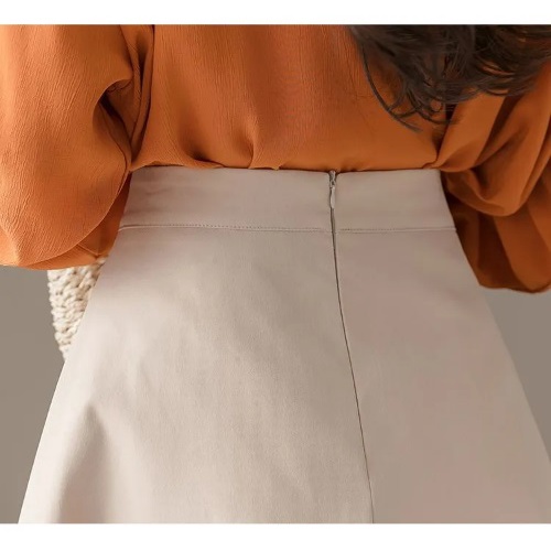 Chân váy xòe dáng dài công sở, Cạp lệch đính 2 khuy, dáng Midy thanh lịch, trẻ trung CV002