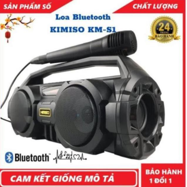 Loa Bluetooth KIMISO KM-S1 - Tặng kèm Mic hát Karaoke - Lỗi đổi mới trong 10 ngày