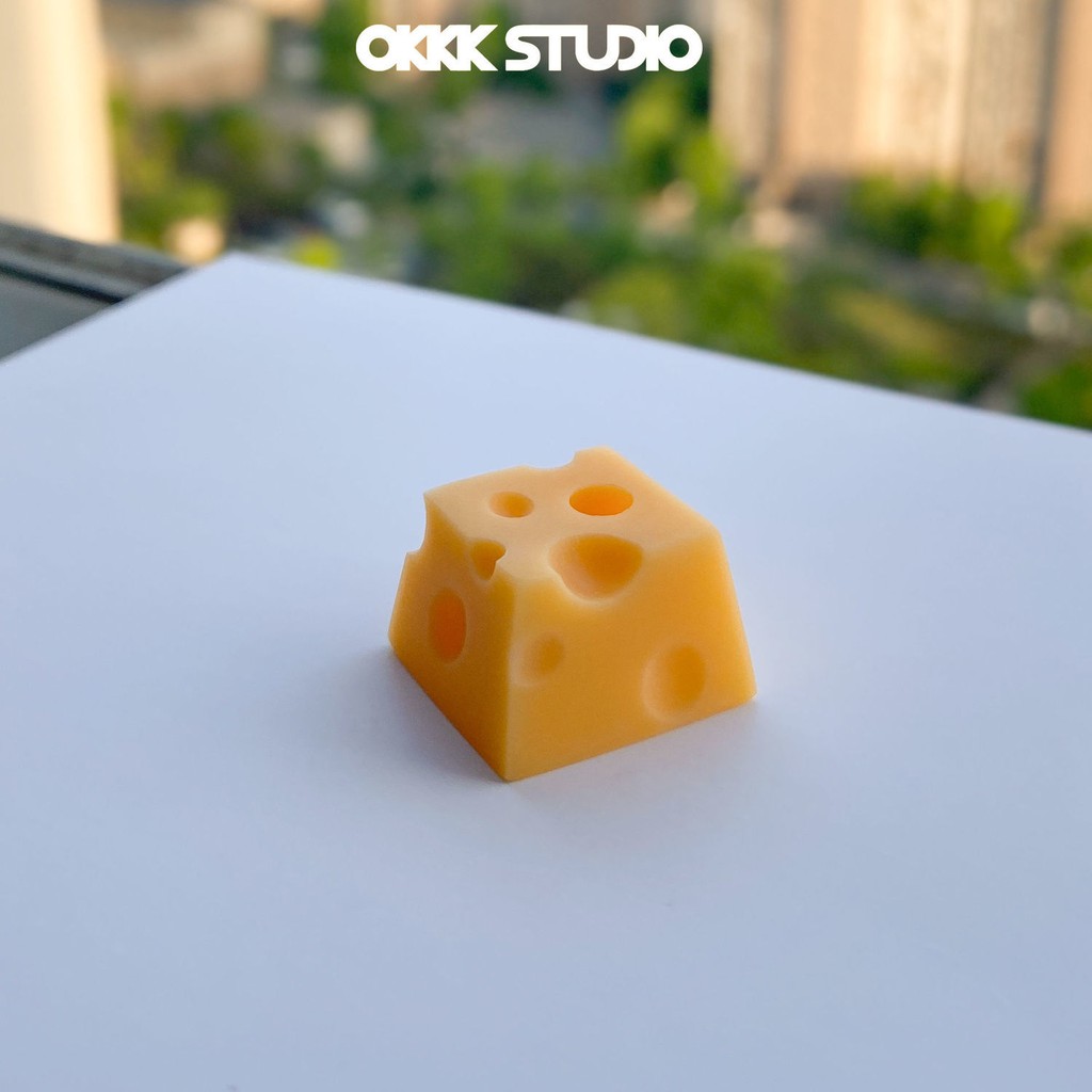 ✑Bàn phím cơ cá tính keycaps duy nhất keycap nhựa dẻo dễ thương keycap phomai có thể tùy chỉnh màu vàng nhạt