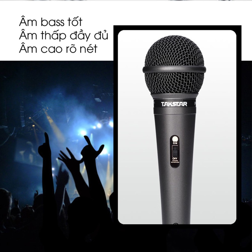 Mic hát karaoke chuyên nghiệp chính hãng có dây Takstar PRO-38 HÁT CỰC HAY, CỰC TRONG, CỰC ĐẢM BẢO