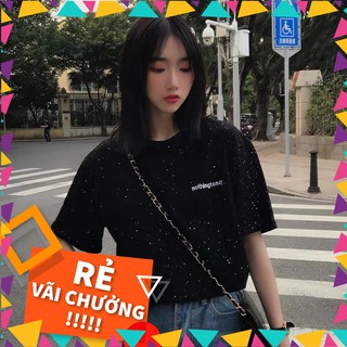 ÁO PHÔNG NHŨ TAY LỠ DÀI BLING THÊU CHỮ NOTHINGTOSAY SIÊU HOT