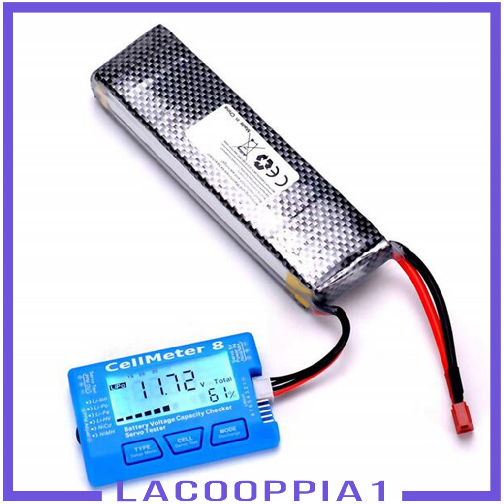 [Lacooppia1] Màn Hình LCD RC CellMeter Kiểm Tra Dung Lượng Pin Cho LiPo Life NiMH Nicd