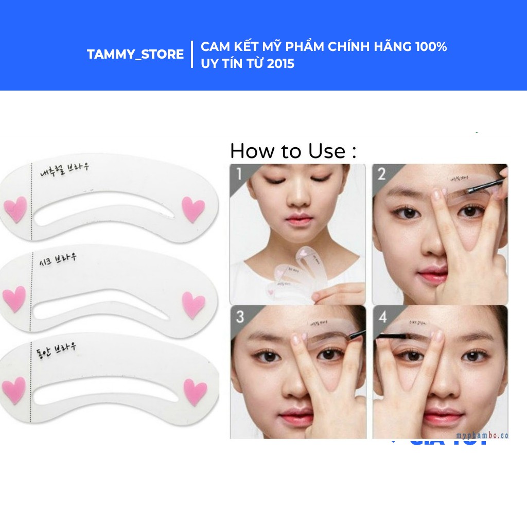 Bộ 3 khuôn kẻ chân mày Mini Brow Class