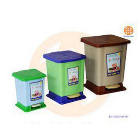 Thùng rác bật nắp size NhỎ 8040 Nhựa Việt Nhật, Thùng đựng rác văn phòng, phòng bếp có nắp đậy