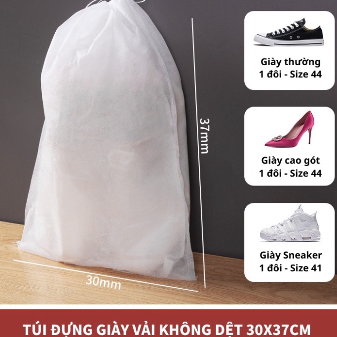 Túi Đựng Giày Đa Năng Vải Không Dệt, Miệng Dây Rút Tiện Lợi SIGO
