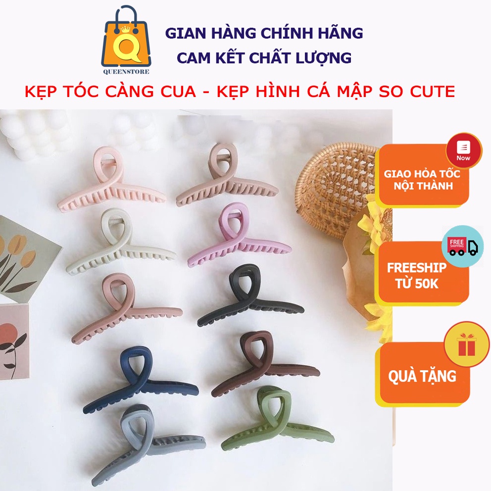 Kẹp Tóc Càng Cua Đẹp, Kẹp Hàm Cá Mập Phong Cách Hàn Quốc Xinh Xắn So Cute - QueenStore