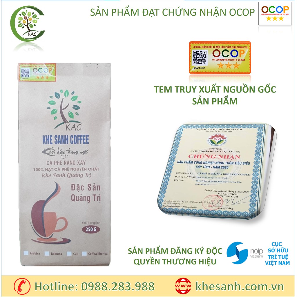 Cà phê đặc sản Arabica Khe Sanh (KAC)  - Cà phê sạch 100%