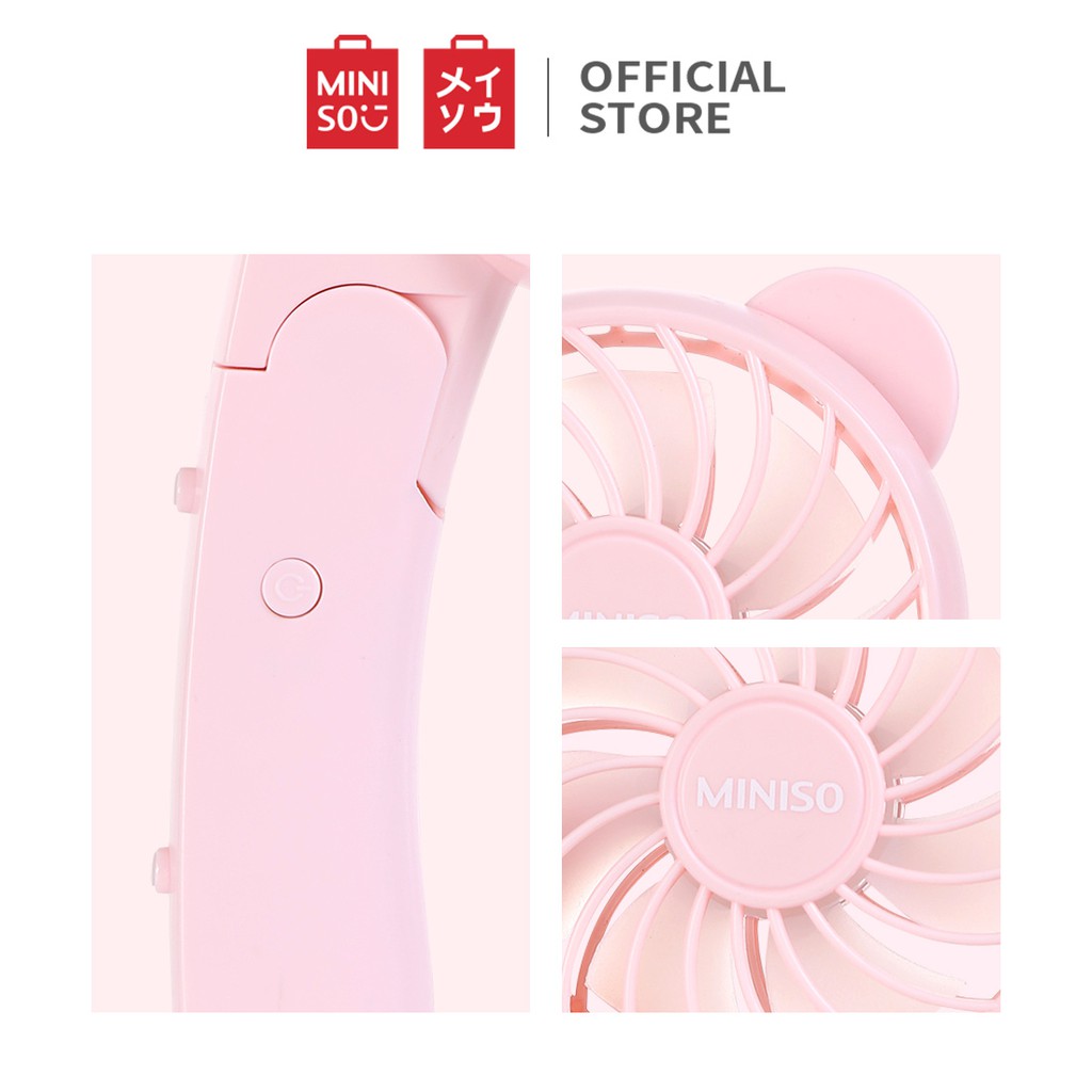 Quạt cầm tay Miniso UF-3A có thể gập lại 200g (Hồng)