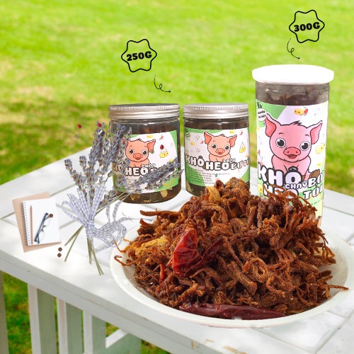 Khô heo, khô lợn cháy bơ tỏi 250g,300g Nghiền ăn vặt Hà Nội, vừa ngon vừa rẻ đảm bảo VSATTP | BigBuy360 - bigbuy360.vn