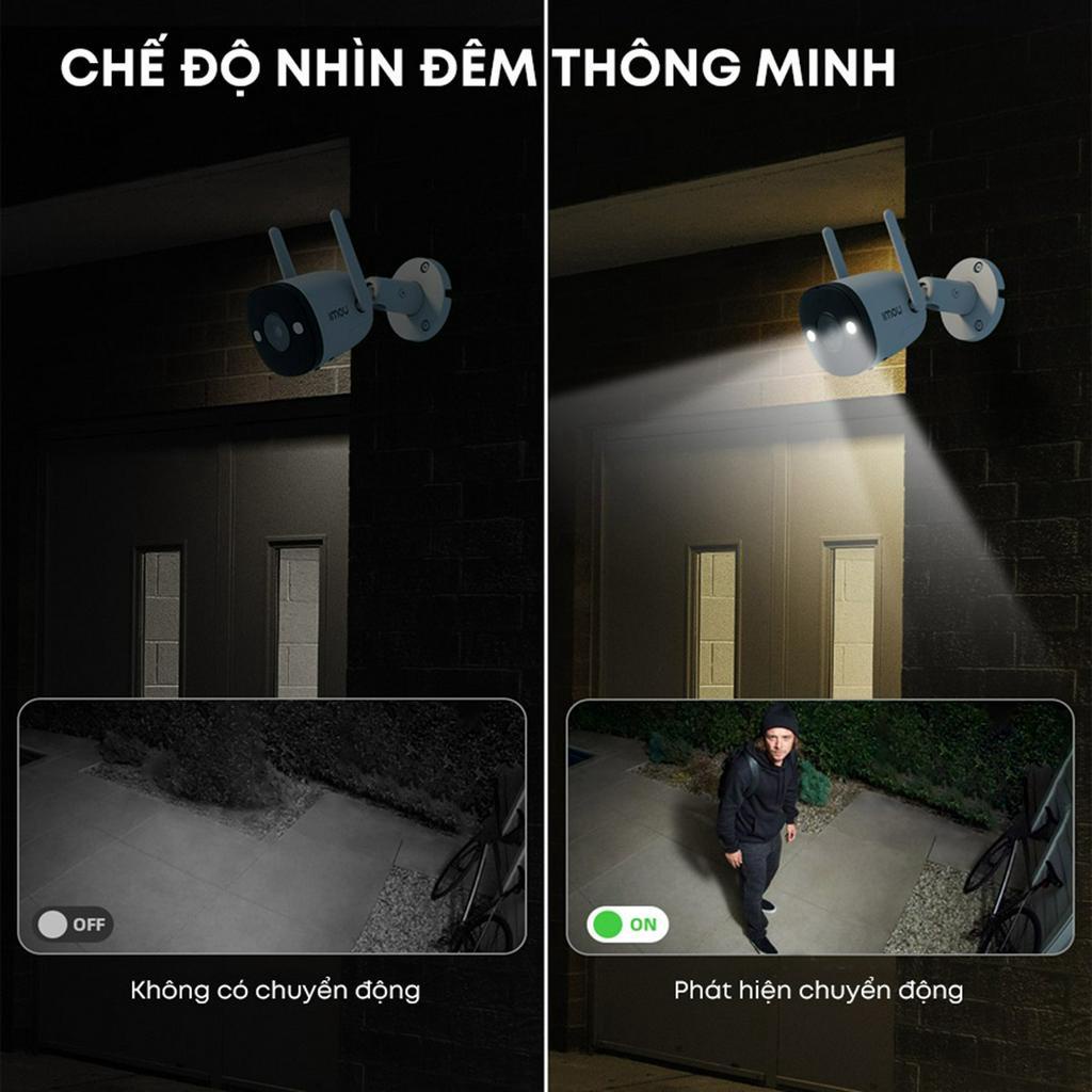 Camera Imou Ngoài Trời F22P / F22FP / F22FEP IP Wifi, Tích hợp Đèn báo, Có Còi Hú, Cảnh báo chuyển động - Komex