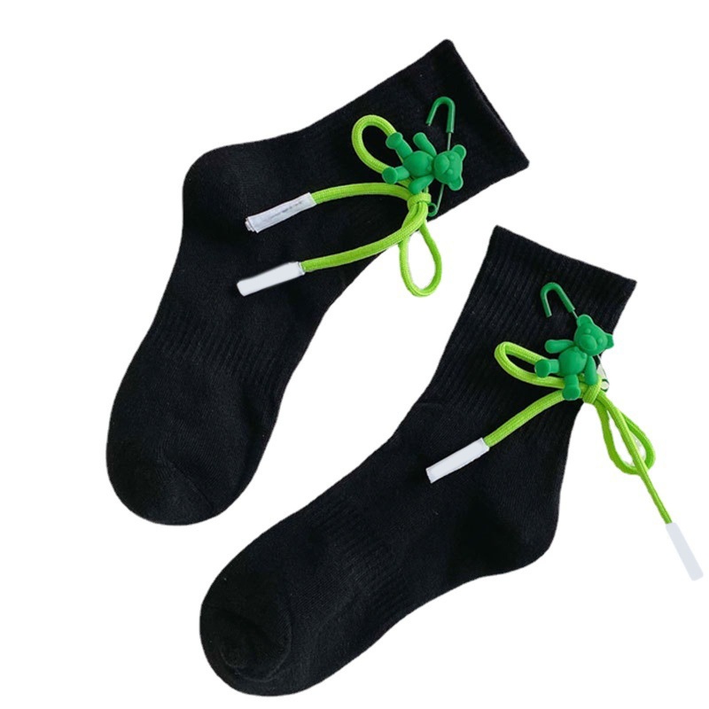 Đôi Vớ Ngắn Co Giãn Đính Nơ Dễ Thương Thời Trang Harajuku Cho Nữ