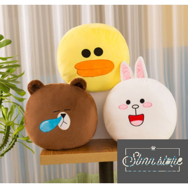 Gối mền LINE FRIEND 3 trong 1 hàng loại 1 Brown Cony Sally siêu mịn,bộ chăn gối văn phòng ngủ trưa