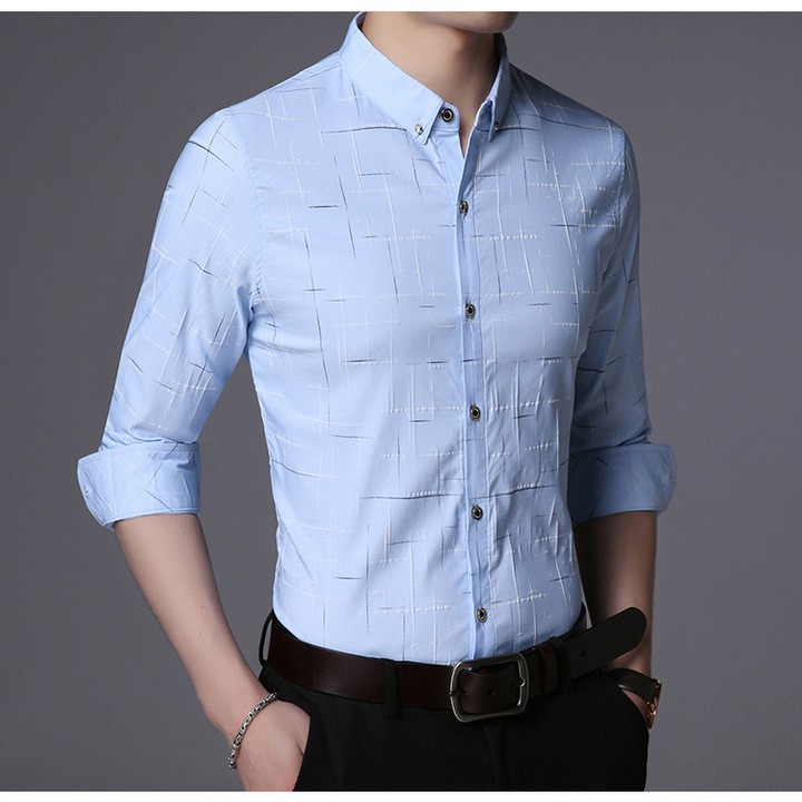 Áo Sơ Mi Nam Dài Tay Họa Tiết Caro Trẻ Trung - Hàng Xuất Khẩu AD00009 | BigBuy360 - bigbuy360.vn