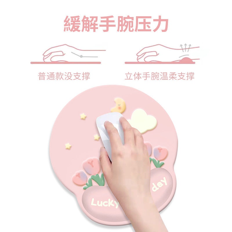 Tấm Lót Chuột Và Bàn Phím Bằng Silicon Họa Tiết Hoạt Hình 3D Chống Trượt Tiện Dụng Cho Văn Phòng/ Nhà Cửa