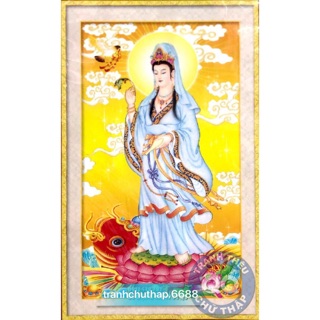 Tranh đính đá phật quan âm yn5093 kt 46x76cm