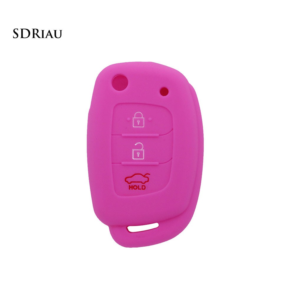 Vỏ silicone 3 nút bảo vệ chìa khóa xe ô tô Hyundai
