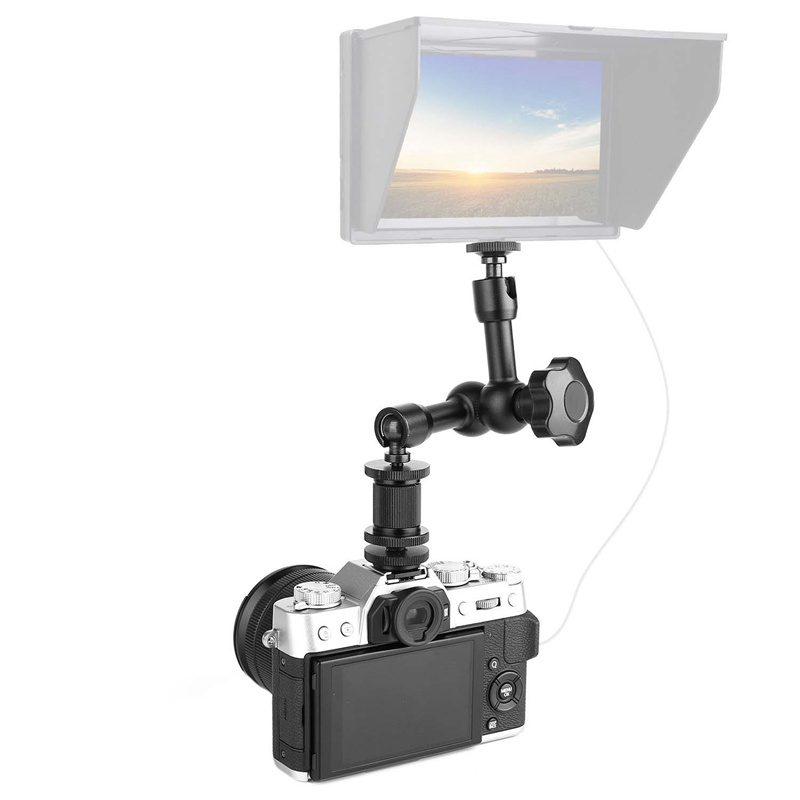 Kẹp Điều Chỉnh Được Kích Thước Cánh Tay Ma Sát 7 inch Với Vít 1 / 4 inch Và 3 / 8 inch Cho Máy Ảnh Dslr / Màn Hình Lcd / Đèn Led