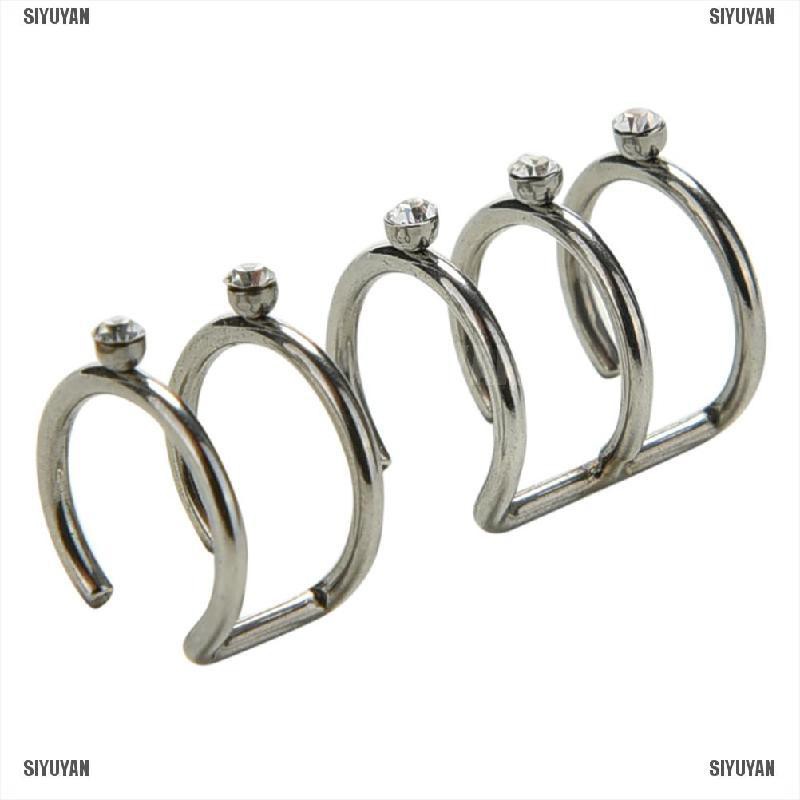 Khuyên Kẹp Vành Tai 2 / 3 Tầng Màu Bạc Thời Trang Cá Tính