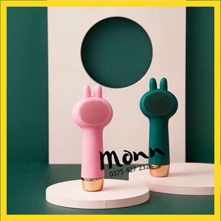 Máy rửa mặt hình thú 2 trong 1💕Freeship💕 hình dáng cute cầm tay siêu tiện lợi tẩy da chết làm sạch bụi bẩn bã nhờn