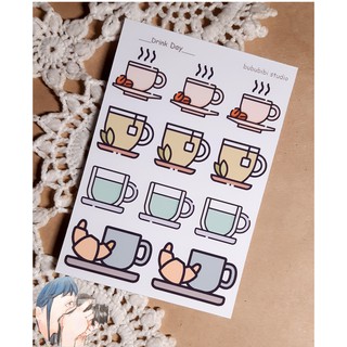 Tờ Bullet Journal/ Planner sticker trang trí: Drink day