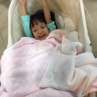 Chăn len lót lông cừu - Hàng chính hãng 4Kids