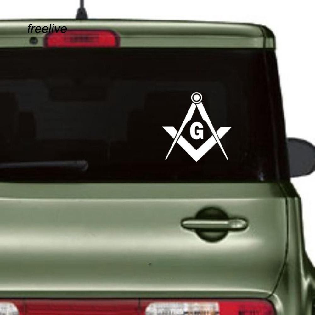 Decal dán xe hơi Logo Freemason