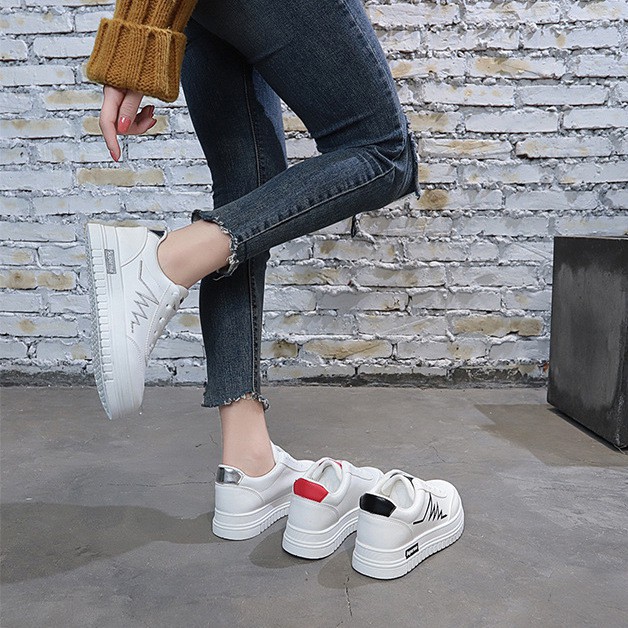 Giày Nữ, Giày Thể Thao Sneaker Nữ Màu Trắng G16 Da Cao Cấp