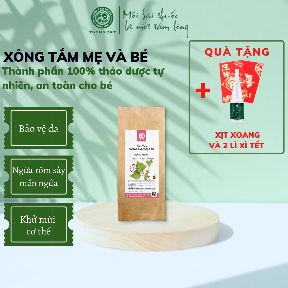 Thảo mộc xông tắm mẹ và bé Đông Y Thông Cát [bảo vệ sức khỏe, an toàn tuyệt đối]_Dùng Thử