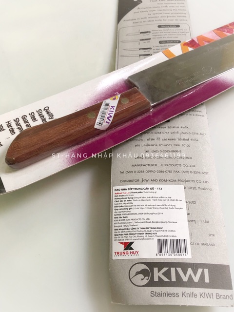 Dao kiwi nhà bếp cán gỗ KIWI172 THÁI LAN