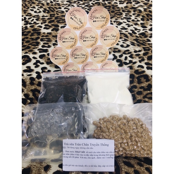 Set nguyên liệu pha trà sữa trân châu  - TRÂN CHÂU GIÒN DẺO - 550gr