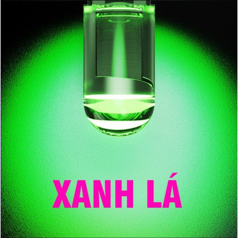 1 bóng LED T10 sáng tốt ĐÚC KÍNH như zin lắp mặt đồng hồ, demi, xi nhan xe máy ô tô