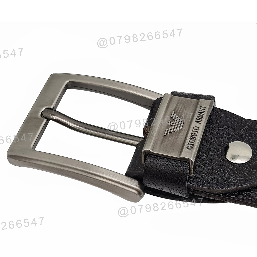 Thắt lưng nam da bò cao cấp DHM-276 | Khoá kim mặt vuông đen nhám mạnh mẽ | Bảo hành 12 tháng