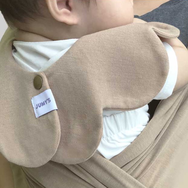 Yếm chống thấm chất vải mềm mại có cúc bấm hoạ tiết hoạt hình không kích ứng da dành cho bé JUMYSIE