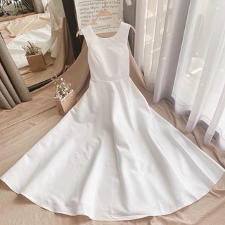 ĐẦM MIDI HỞ LƯNG ĐUÔI TÔM