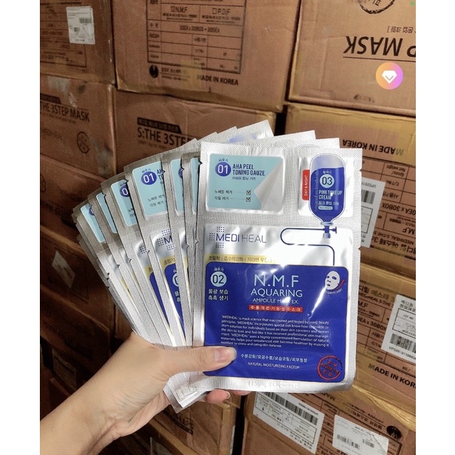 Mặt Nạ Mediheal 3 bước NMF Aquaring Ampoule Mark EX Hàn Quốc (1 cái) date 02.2023