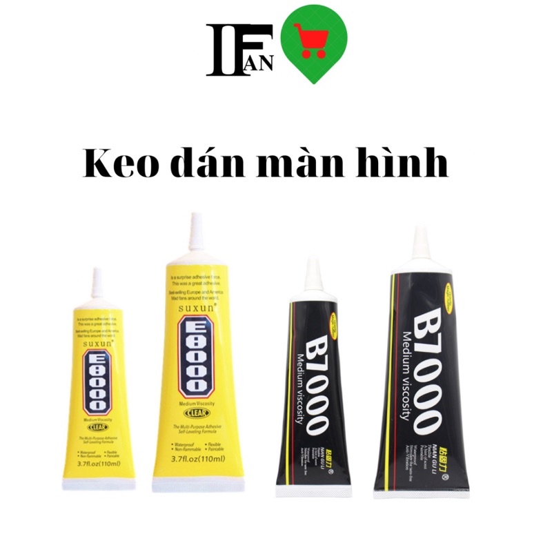 Keo Dán Điện Thoại T7000/E8000 (15ml-50ml) Keo Đen/Trắng