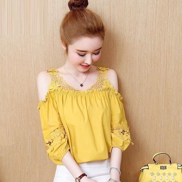 Áo sơ mi lưới vai cực đẹp