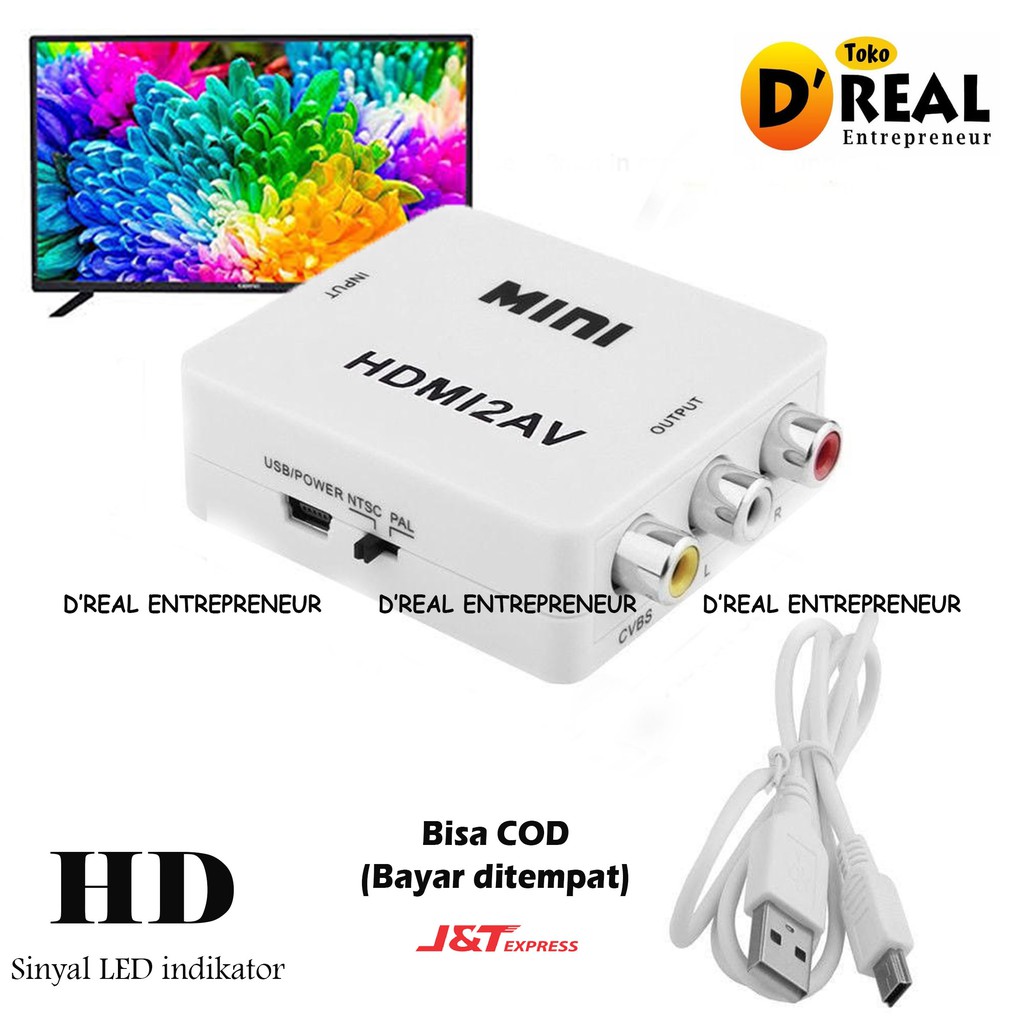 Đầu Chuyển Đổi Mini Hdmi 2av Sang Av Video