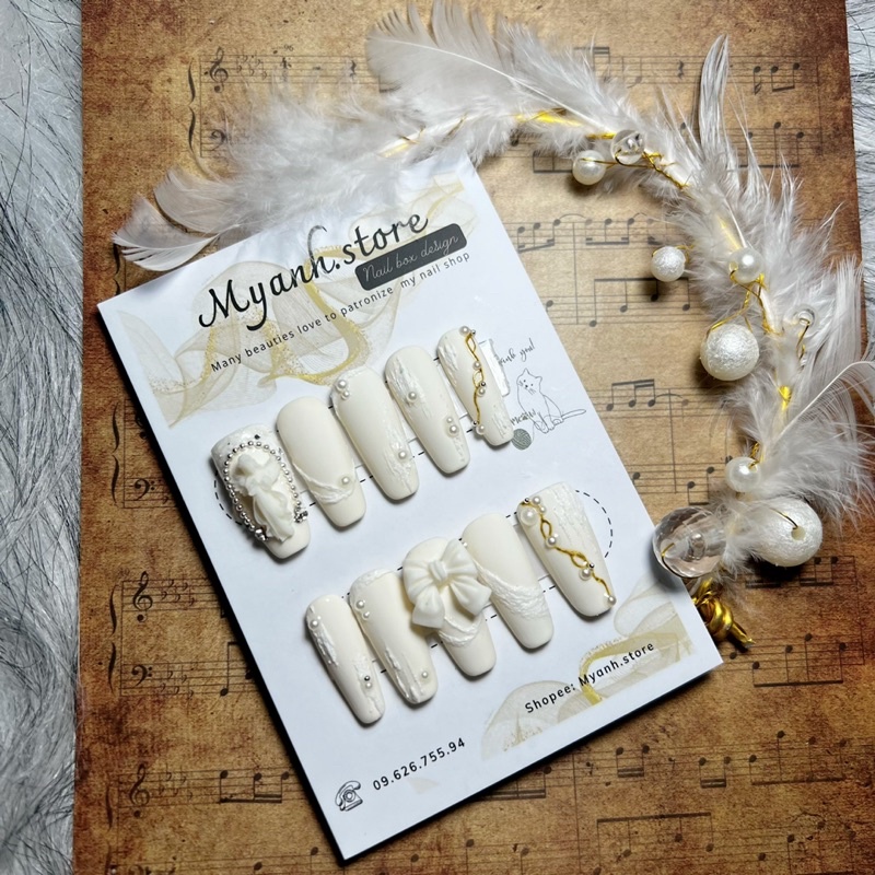 Nailbox thiết kế thiên thần nail cô dâu