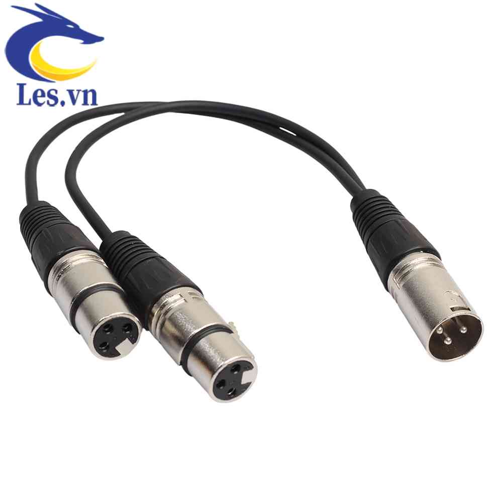 Cáp Nối Dài XLR 3 Pin Male Sang 2 XLR Female