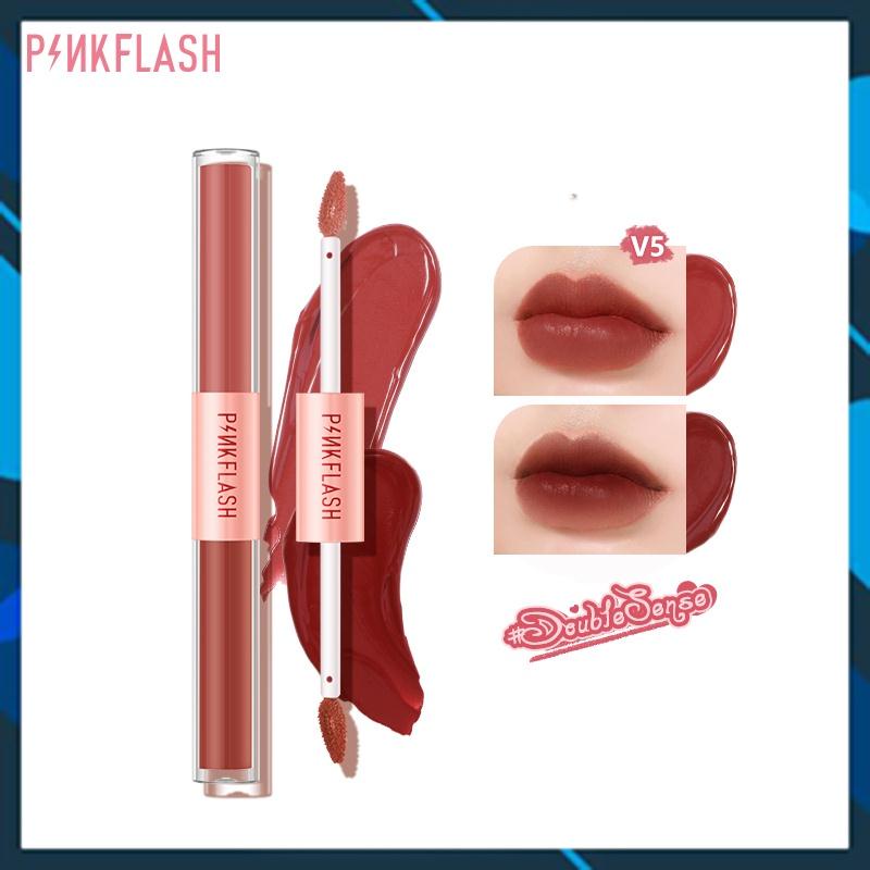 HOT Son môi tint nhung lì hai đầu PINKFLASH DoubleSense 2 Trong 1 nhẹ sắc tố cao lâu trôi 30g