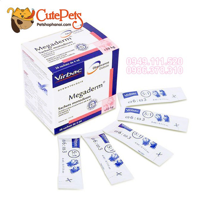 Gel Dưỡng Lông Megaderm Virbac- CutePets Phụ kiện chó mèo