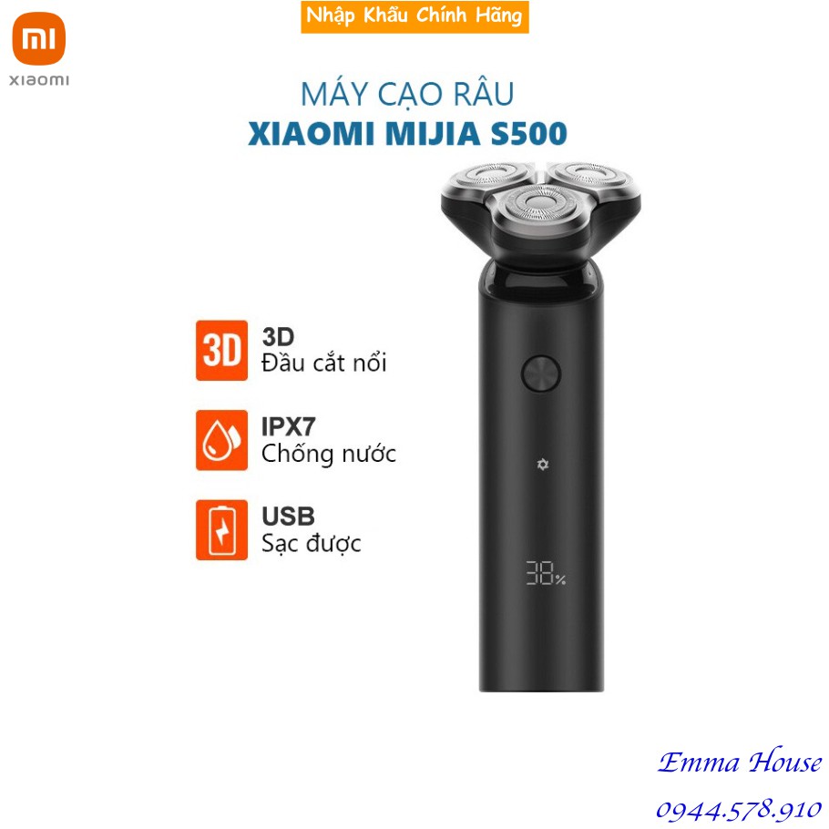 Máy cạo râu Xiaomi Electric Shaver Mijia S500 3 đầu - Bảo hành 3 tháng