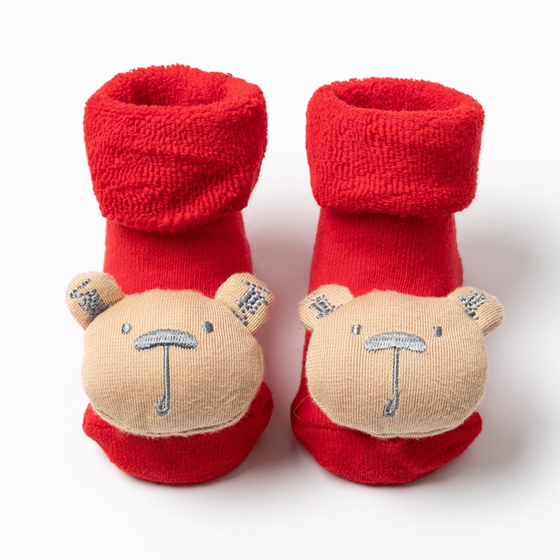 Vớ cotton chống trượt họa tiết giáng sinh dễ thương thời trang thu đông dành cho trẻ em