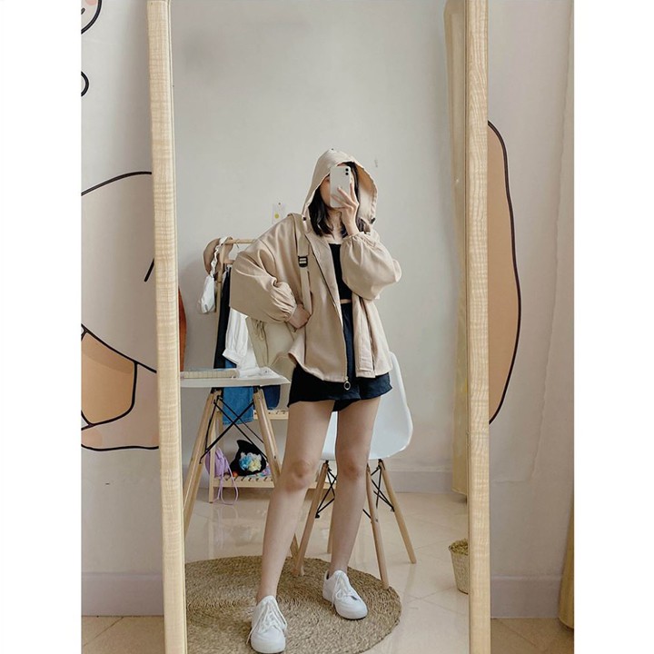 Áo Khoác Nhung Lì Nữ tay bồng lót gió mềm hàng Quảng Châu | BigBuy360 - bigbuy360.vn