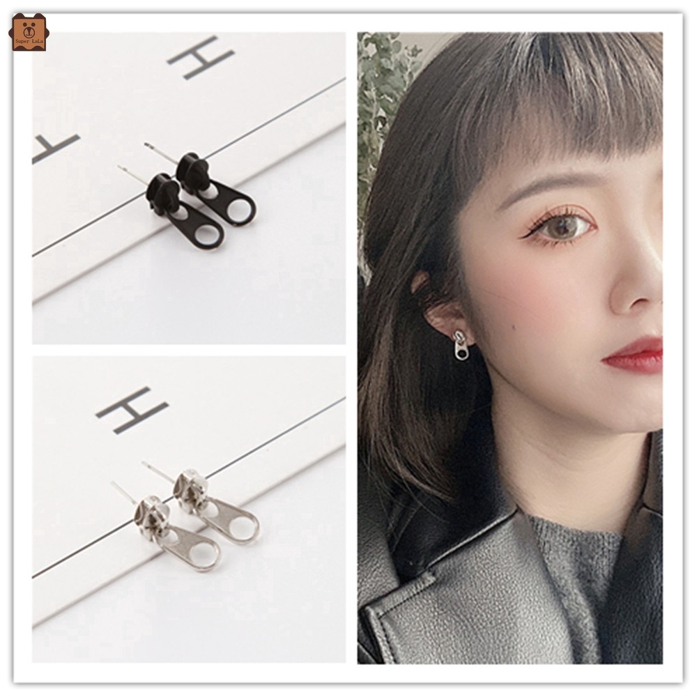 Bông Tai Hình Khóa Kéo Cá Tính Thời Trang Cho Nữ