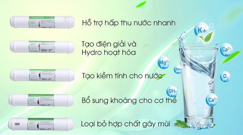 Máy lọc nước RO Kangaroo VTU KG100HA 9 lõi,Cung cấp Hydrogen chống gây lão hóa, bổ sung khoáng chất t