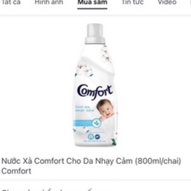 Nước xả vải Comfort đậm đặc cho da nhạy cảm chai 800ml- Chính Hãng